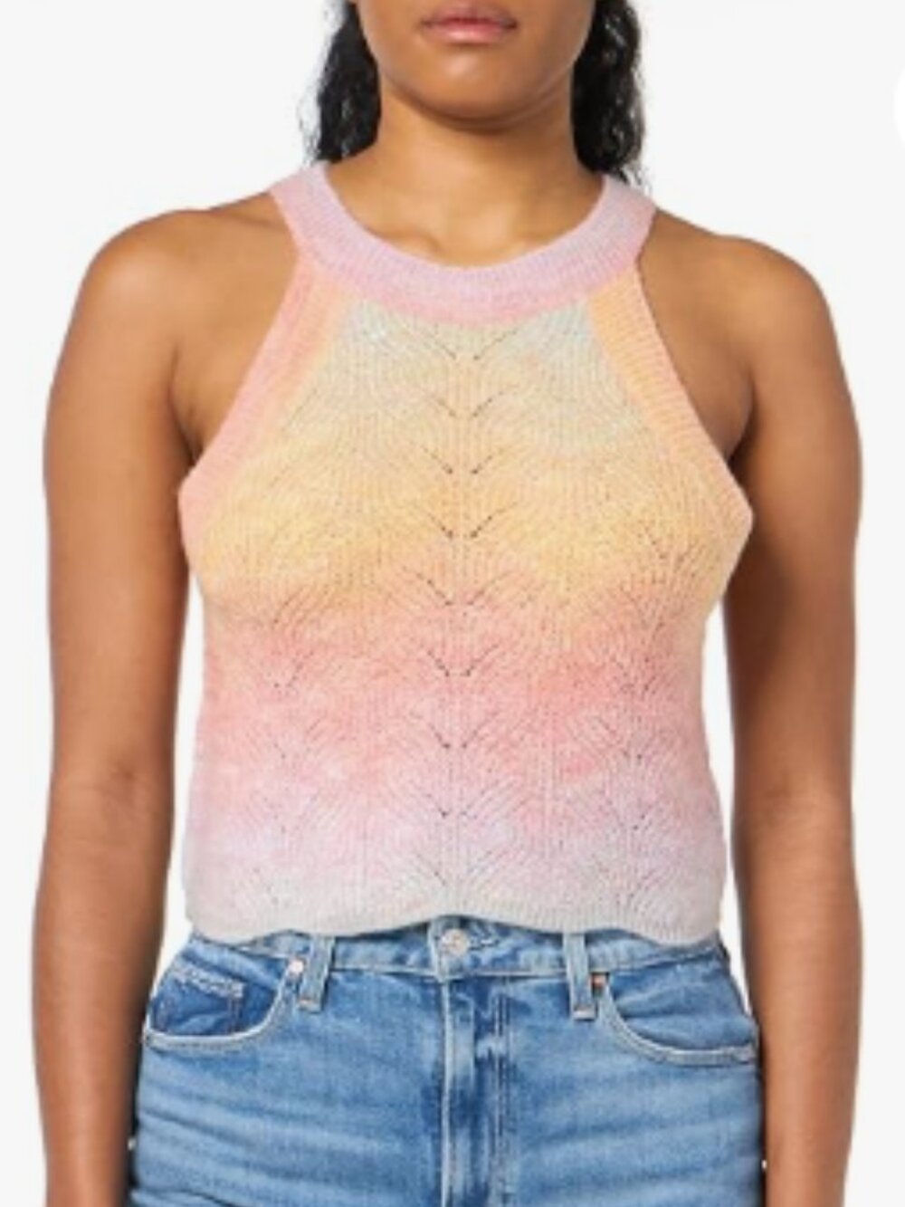 UNIONBAY Women's Rosana Ombre Stripe Sweater Tank Size L